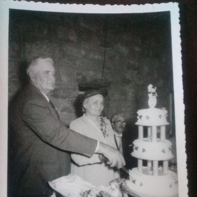 Jan Daniel Cilliers en Josephine Jemima de Villiers. Foto geneem met hul goue bruilof